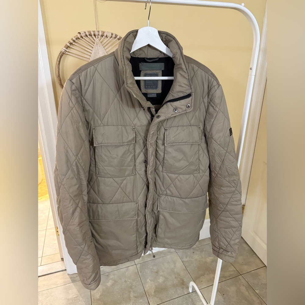 GEOX Men's Quilted Tan Jacket